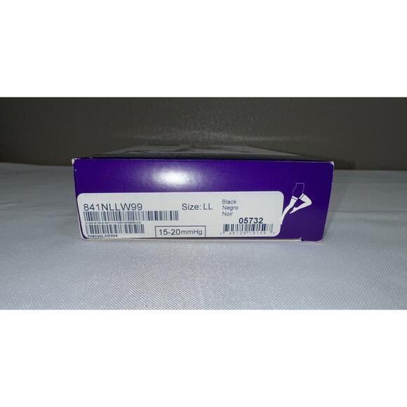 Sigvaris Medical Graduated Compression Hosiery Black Soft Opaque 15-20 mmHg LL - Picture 3 of 7